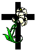 small cross with flowers on it