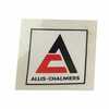Allis Chalmers 220 Decal, Triangle, Black and Orange with White Background, 1-1\2 inch x 1-1\2 inch, Mylar