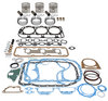 photo of Basic Engine Overhaul Kit, 201 CID 3-Cylinder Gas 4.4 inch standard bore with 4.4 inch stroke, standard pistons (C7NN6108T). Kit includes pistons, rings, pins, retainers, overhaul gasket set. For 4000 (4-1968 to 1975), 4600 (1975 to 1981).