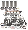 photo of This Engine Kit is for 203 CID 4 Cylinder Diesel Engine, 3.6 inch standard bore, injectors at angle in cylinder head. For engine serial number 2939036 to 29C108. Basic Engine Kit. Contains CAST sleeves, .150 inch flange thickness, pistons and rings, pins and retainers, pin bushing, gasket sets, and crankshaft seals, rear seal is a two piece rope type. This kit contains 5 ring pistons with combustion chamber. For 300, 302, 304, 3165, 356, MF165, MF65. Bearings and thrust washers must be ordered separately. Please see  engine bearings .