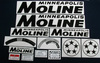 Minneapolis Moline 5 Star Decal Set