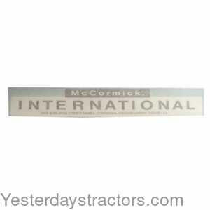 Farmall Super W6 McCormick International Decal 101026