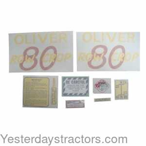 Oliver 80 Tractor Decal Set 102803