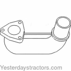 Massey Ferguson 194 Exhaust Manifold Elbow 123090