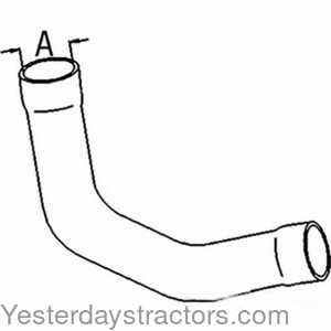 John Deere 7400 Radiator Hose - Upper 150814