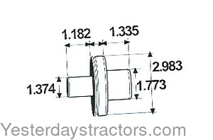 Massey Ferguson 3075 Axle Pivot Pin 3426332M1