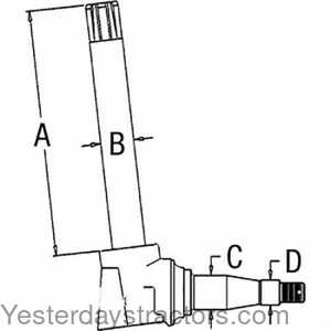 John Deere 6715 Spindle - Right Hand Or Left Hand 404777