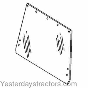 John Deere 3150 Cab Glass - Rear Window 408918