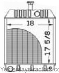 Massey Ferguson 50C Radiator 579010M92