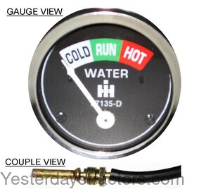 Farmall A Water Temperature Gauge with IH Logo 67135D