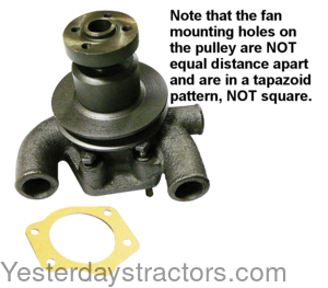 Massey Ferguson 50F Water Pump with Pulley 734932M91