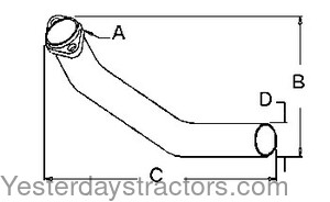 John Deere A Exhaust Pipe AA4014R