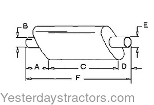 John Deere 3120 Muffler AL24553