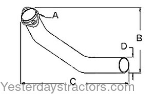 John Deere 520 Exhaust Pipe AR20582R