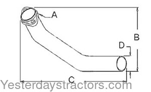 John Deere 630 Muffler Pipe AR20584R