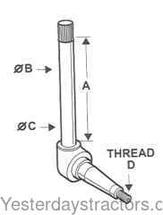 Ford Super Major Spindle E1ADKN3107