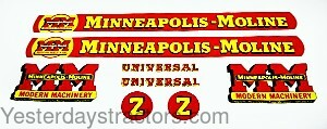 Minneapolis Moline Z Decal Set MMZ