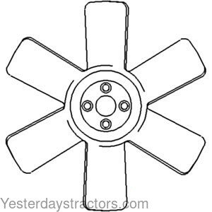 Ford 1500 Cooling Fan - 6 Blade SBA145306070