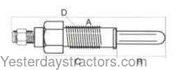 Ford 1120 Glow Plug SBA185366060