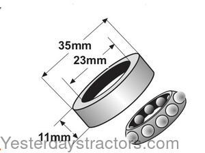 Ford 1215 Steering Shaft Bearing SBA334290810